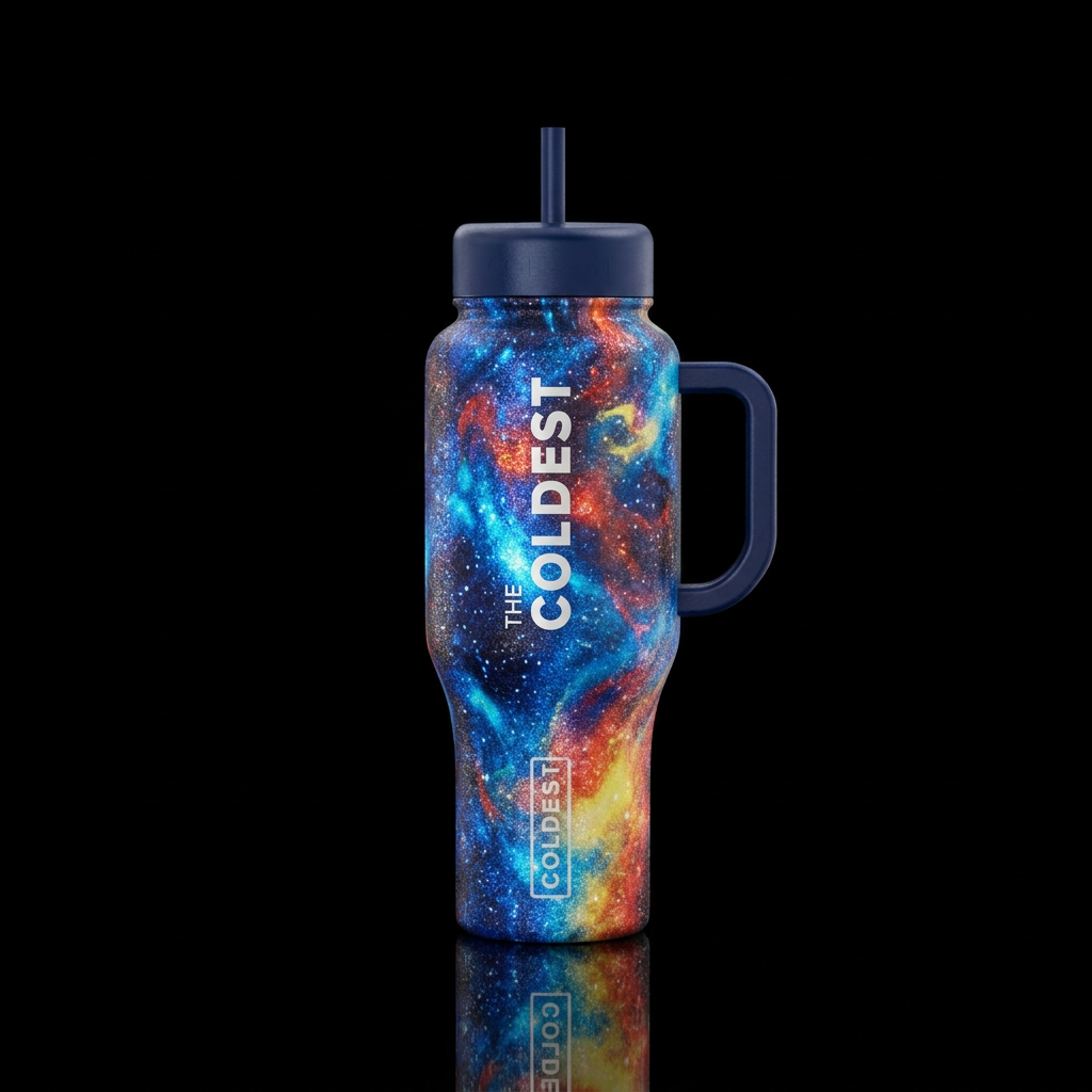 mesmerizing, magical, sparkly, beautiul, shiny ele... water bottle design