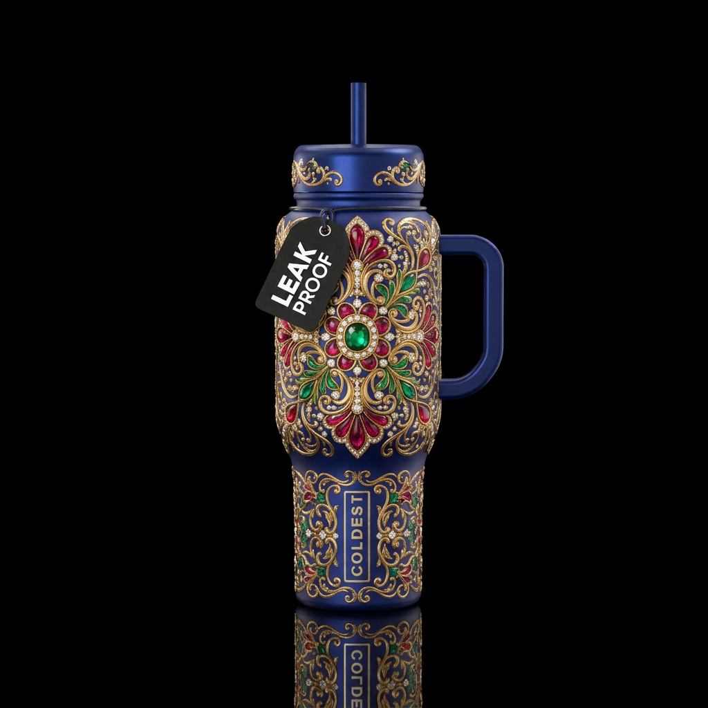 victorian, beautiul, shiny, sparkly, realism, seam... water bottle design