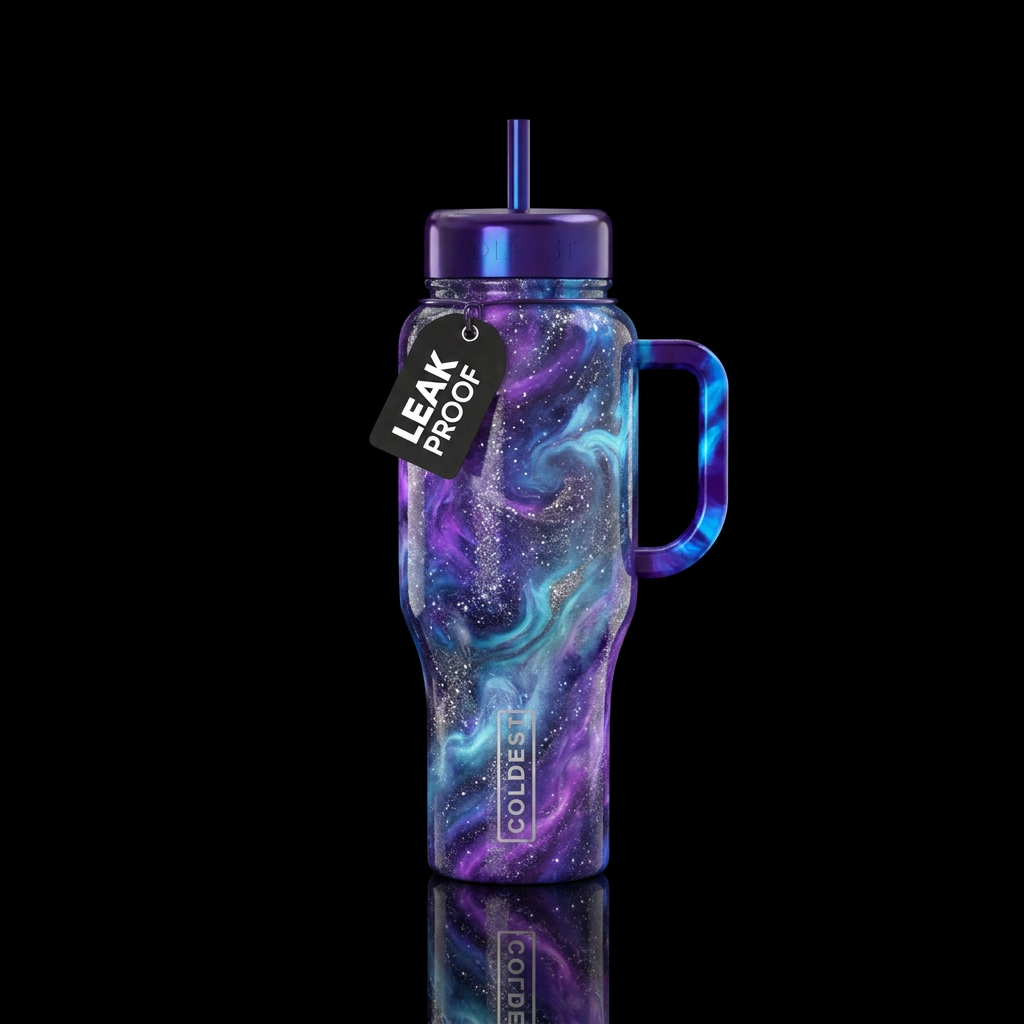 Smokey, beautiful, seamless, realism, magical, spa... water bottle design