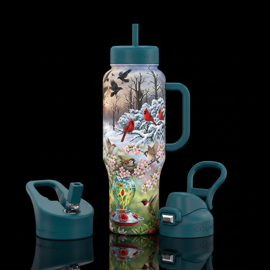 To make a 4 seasons bottles, Combine crows and dea... water bottle design