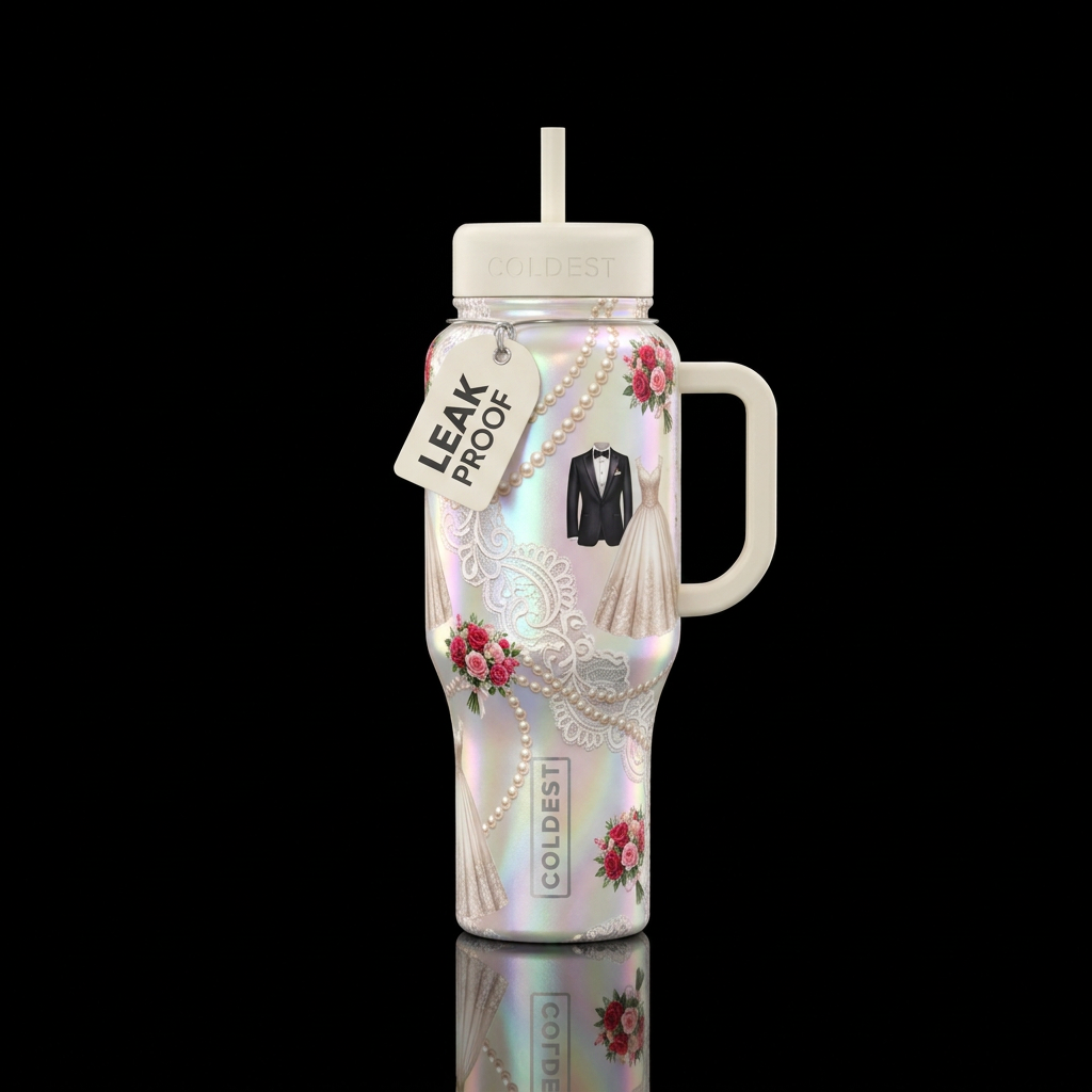 Pearls and lace, tuxedos and bouquets.. prom or we... water bottle design