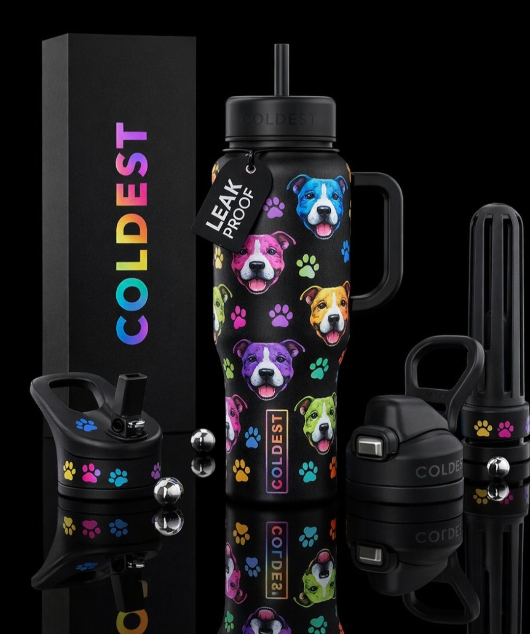 Show Me Your Pitties water bottle design