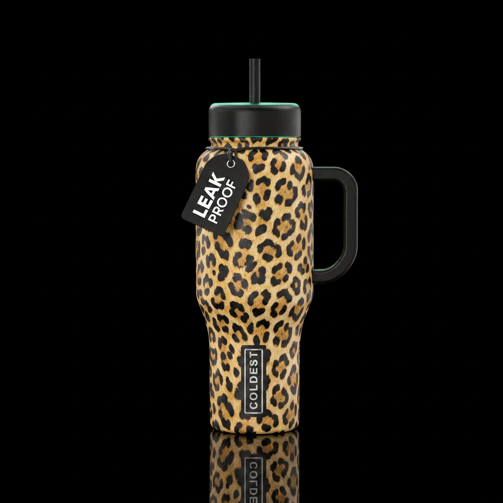 Lepord cup water bottle design