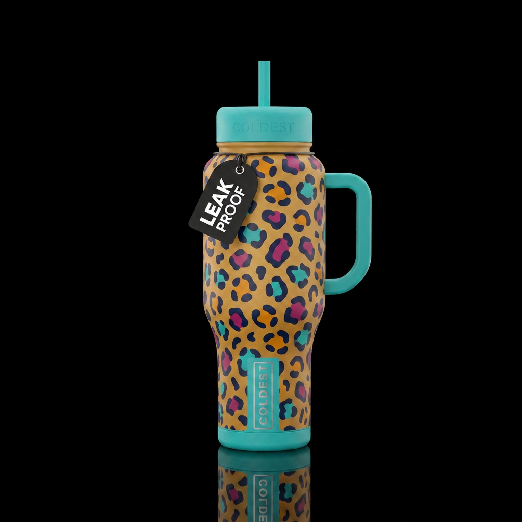 Lepord cup water bottle design