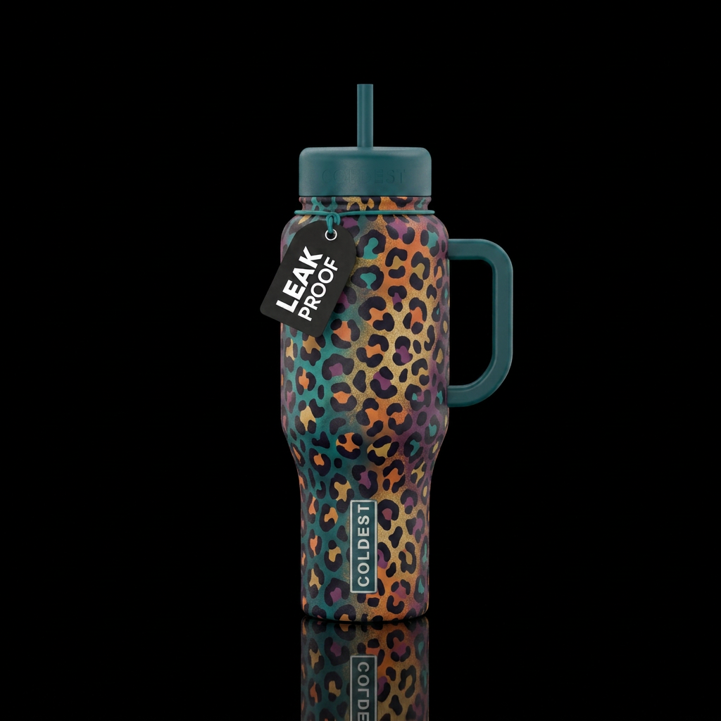Lepord cup water bottle design