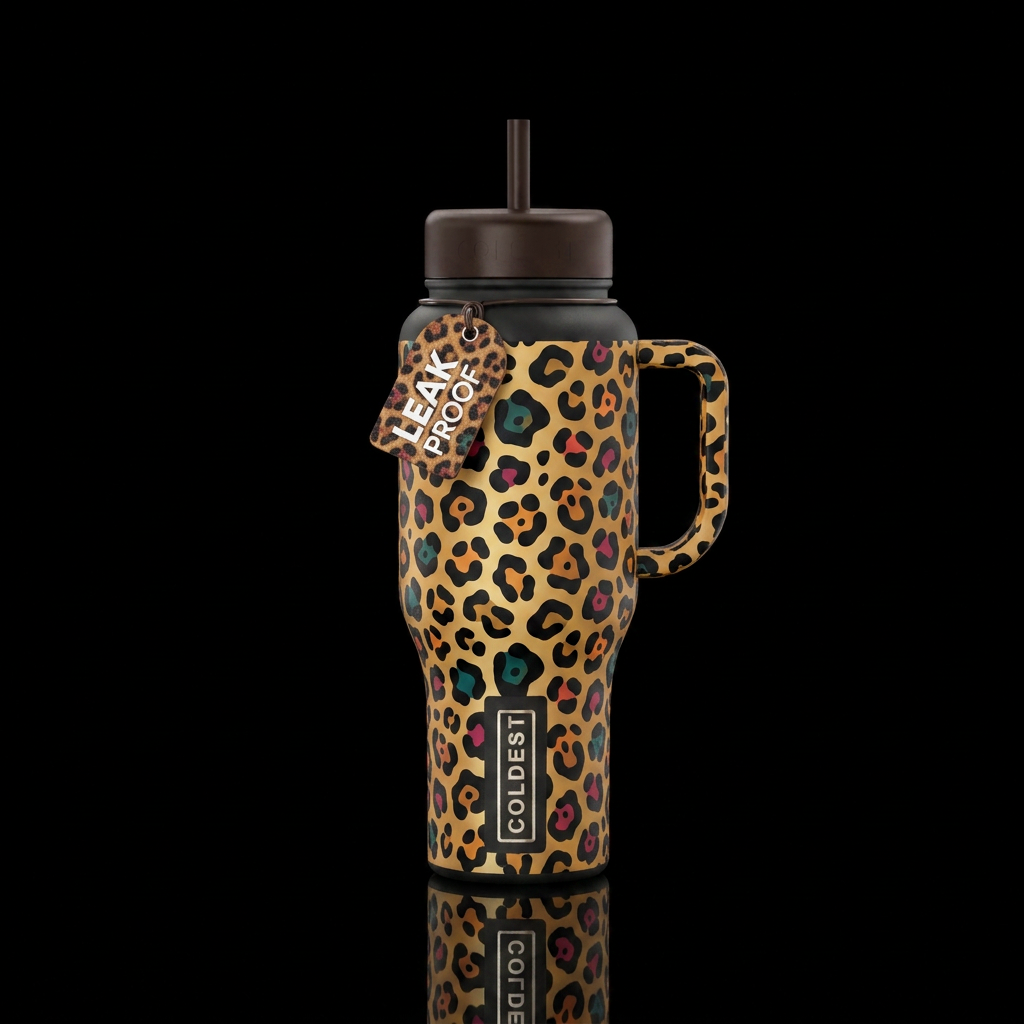 Lepord cup water bottle design
