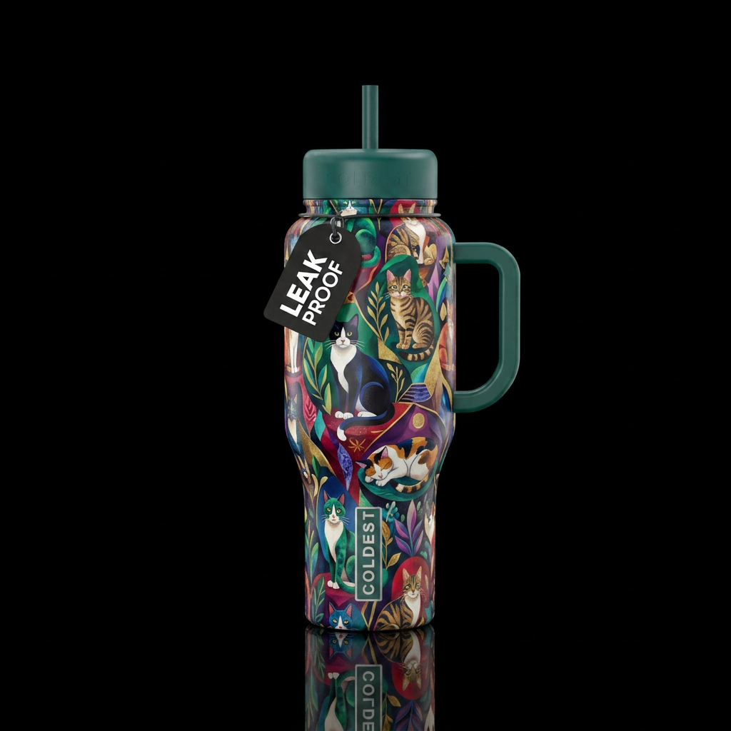 Cat bottle water bottle design
