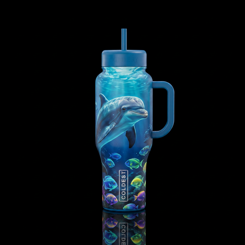 Ocean School water bottle design