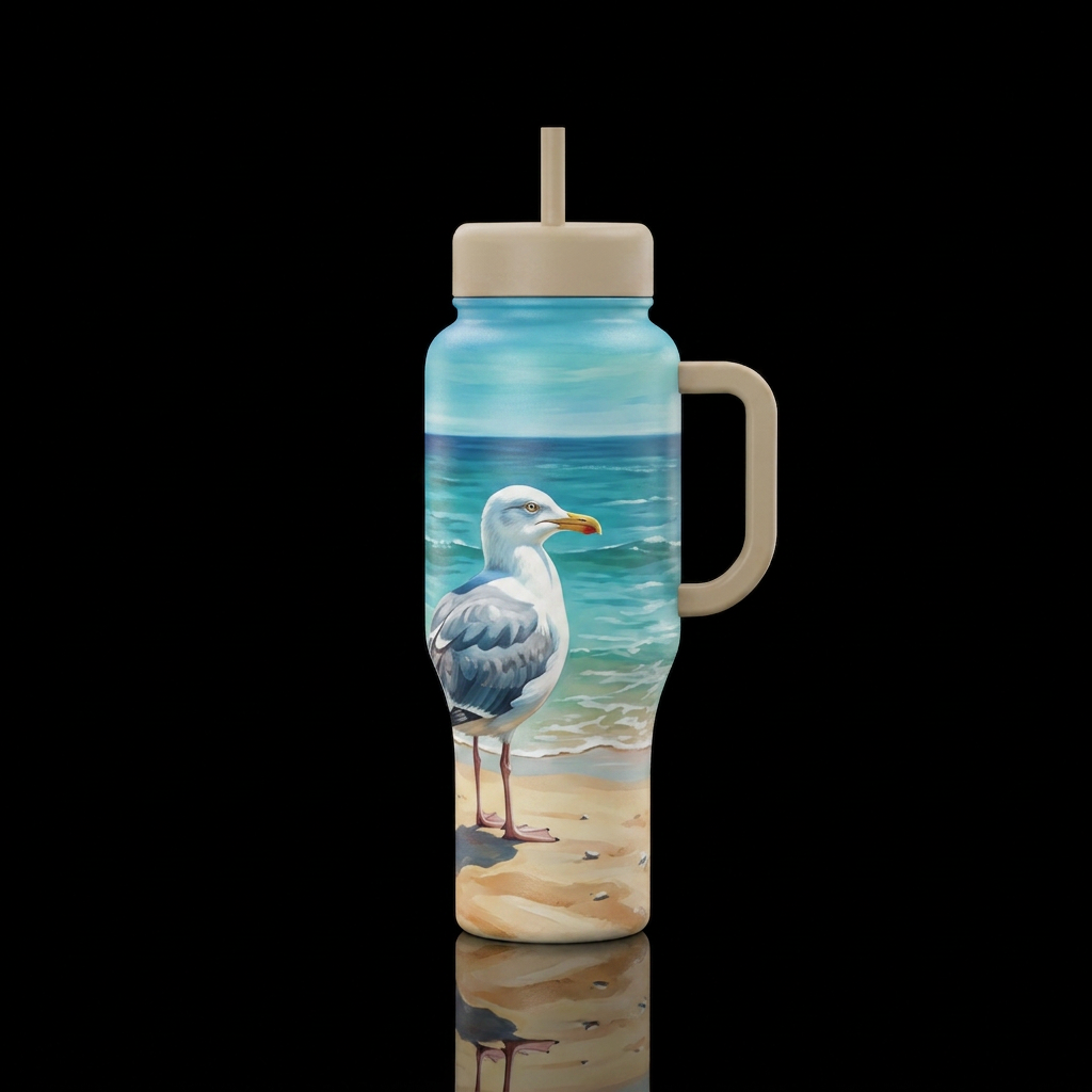 Livingston Seagull water bottle design