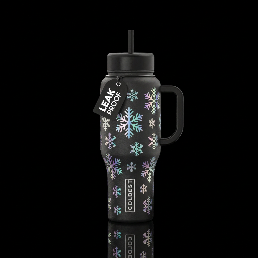 Snow Reflections water bottle design
