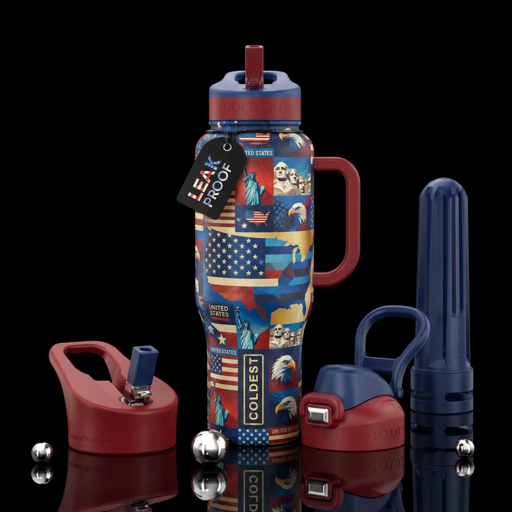 United States of america water bottle design