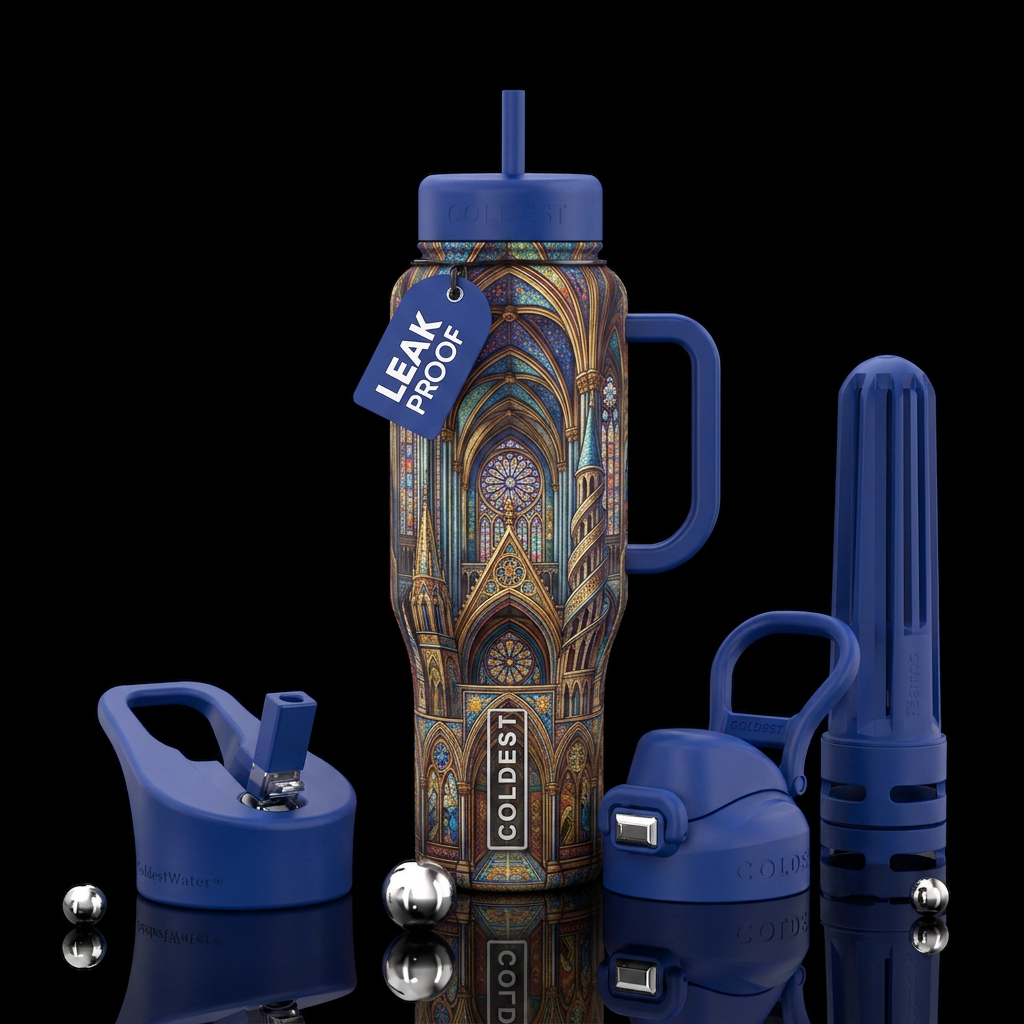 Cathedral water bottle design