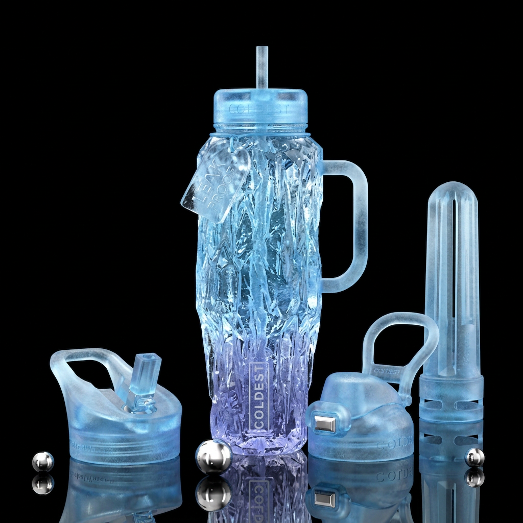 Icicle water bottle design