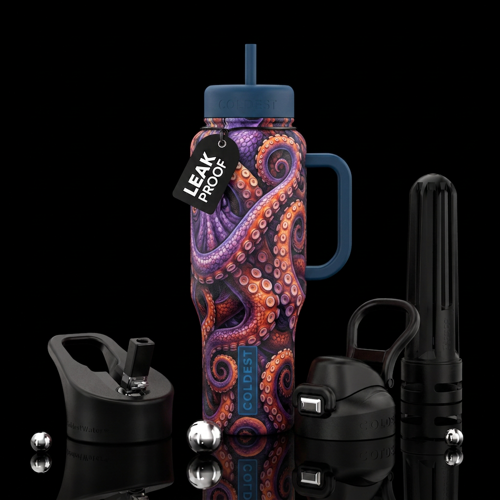 Octopus water bottle design