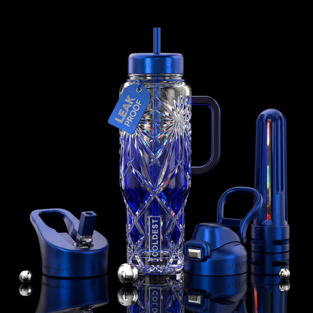 Cut to clear glass water bottle design