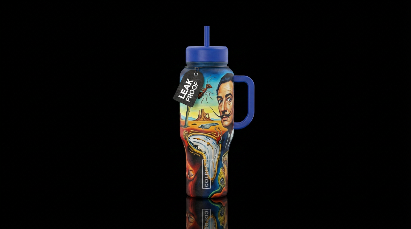 Salvador Dali water bottle design