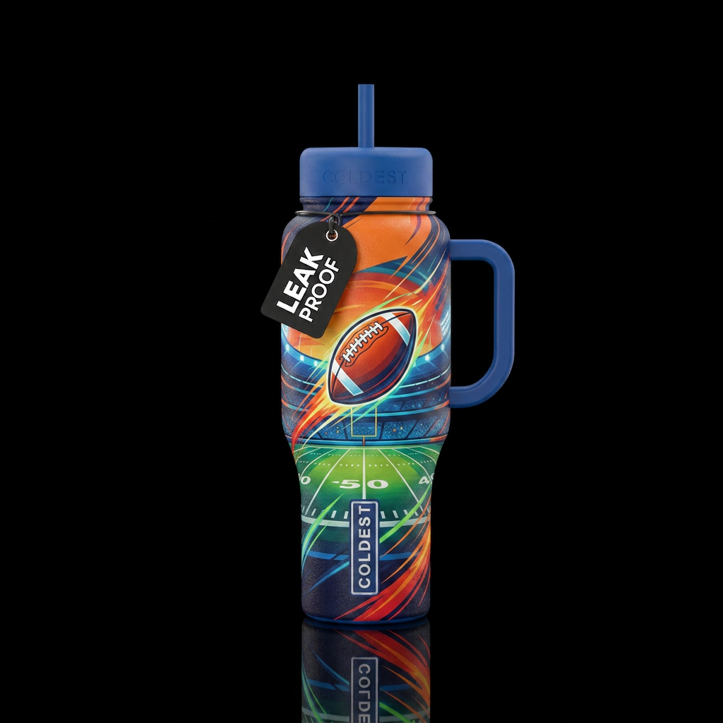 Football water bottle design