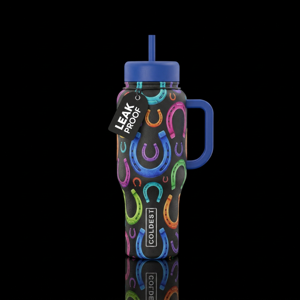 Horseshoes water bottle design