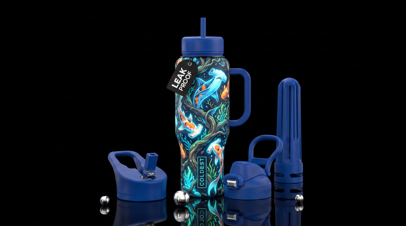 whimsical waters glowie water bottle design