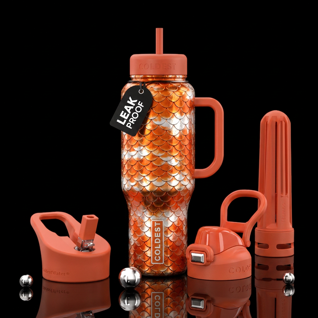 Metalic kki water bottle design