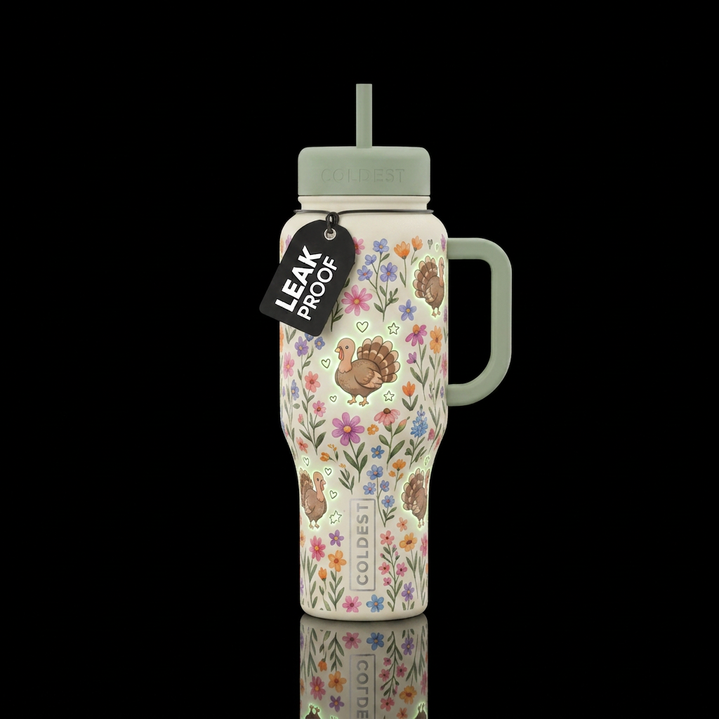 Glowie Gobbler water bottle design