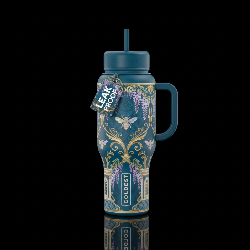 Bridgerton house inspired water bottle design