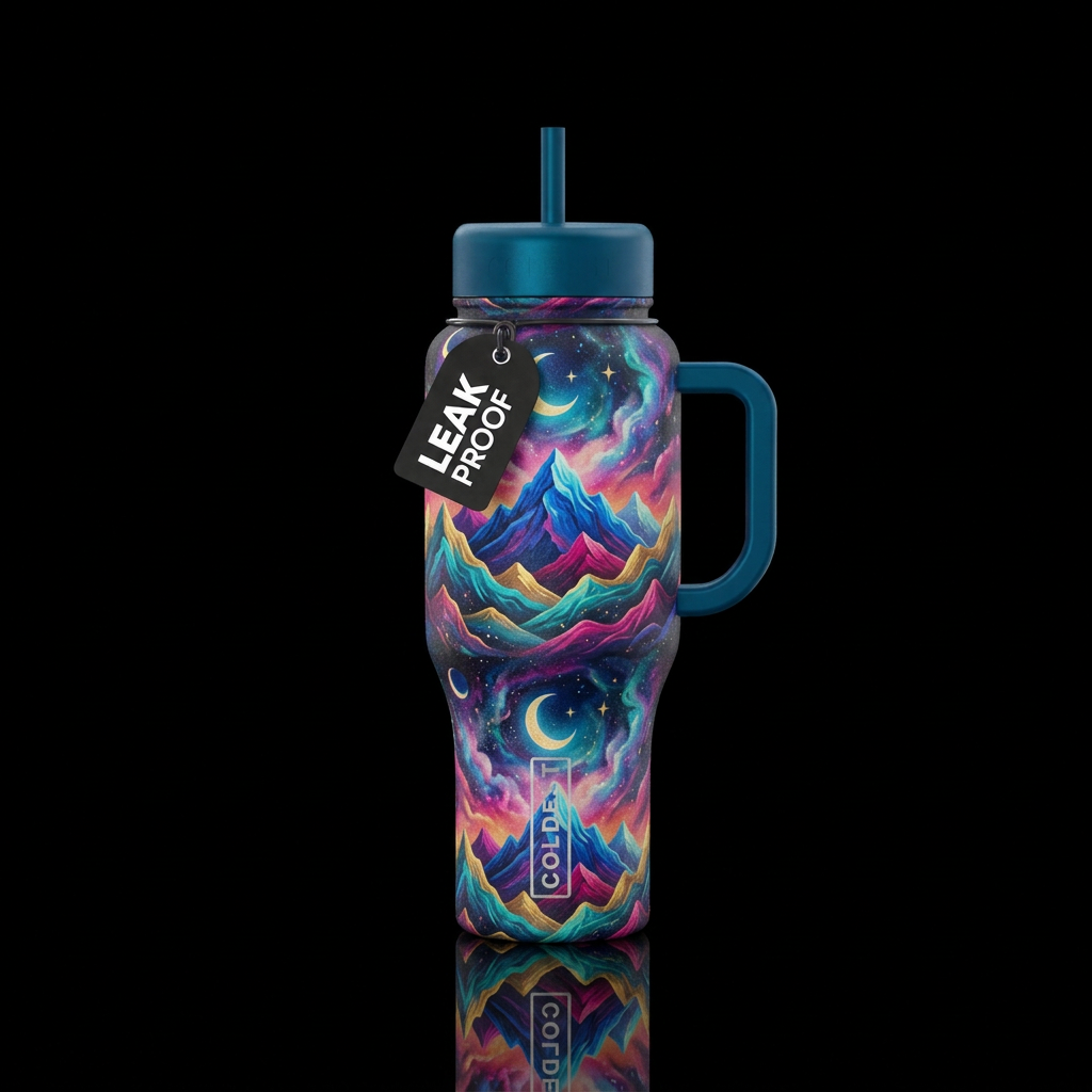 Dreamy mount water bottle design