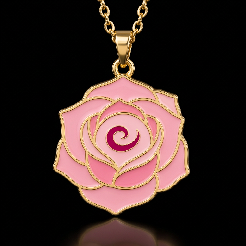 Pink Rose water bottle design