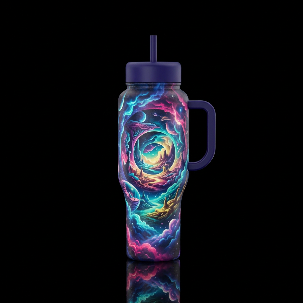 A dream within a dream water bottle design