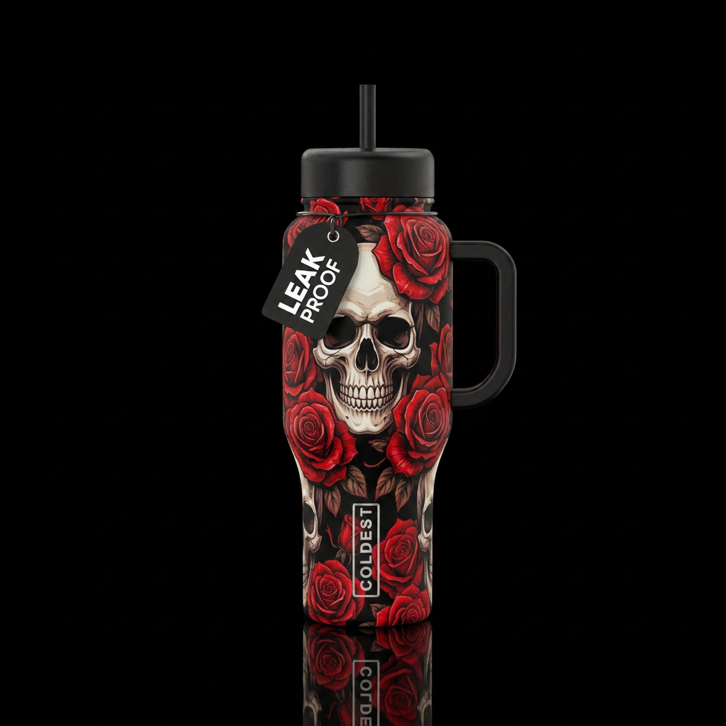 Love U 2 Death water bottle design