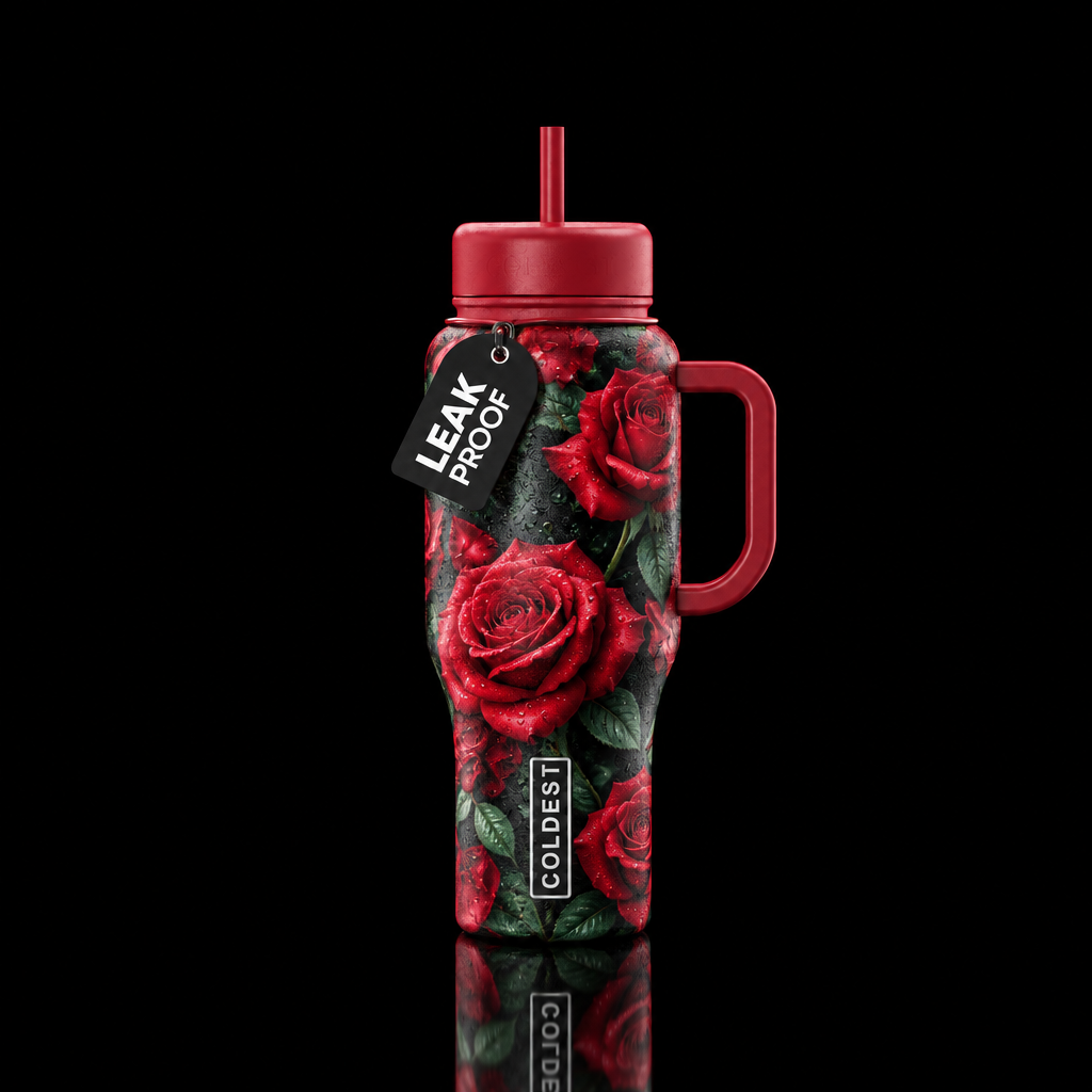 Romantic Rose water bottle design