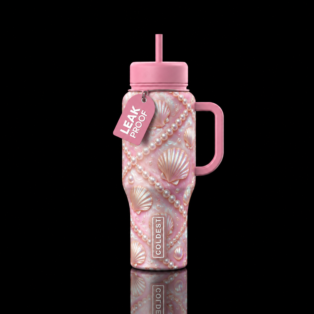 Pearls for the Girls water bottle design