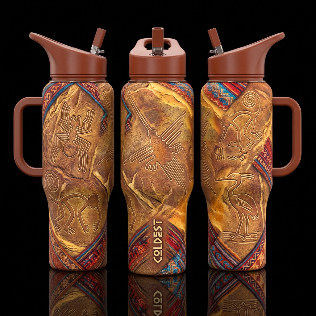 Nazca Lines water bottle design