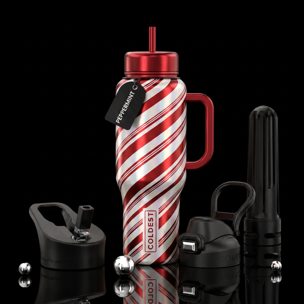 Candy Cane water bottle design
