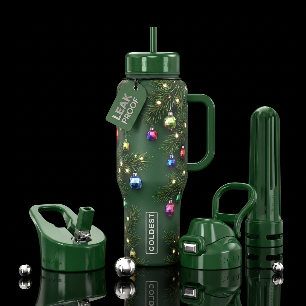 Christmas Tree water bottle design