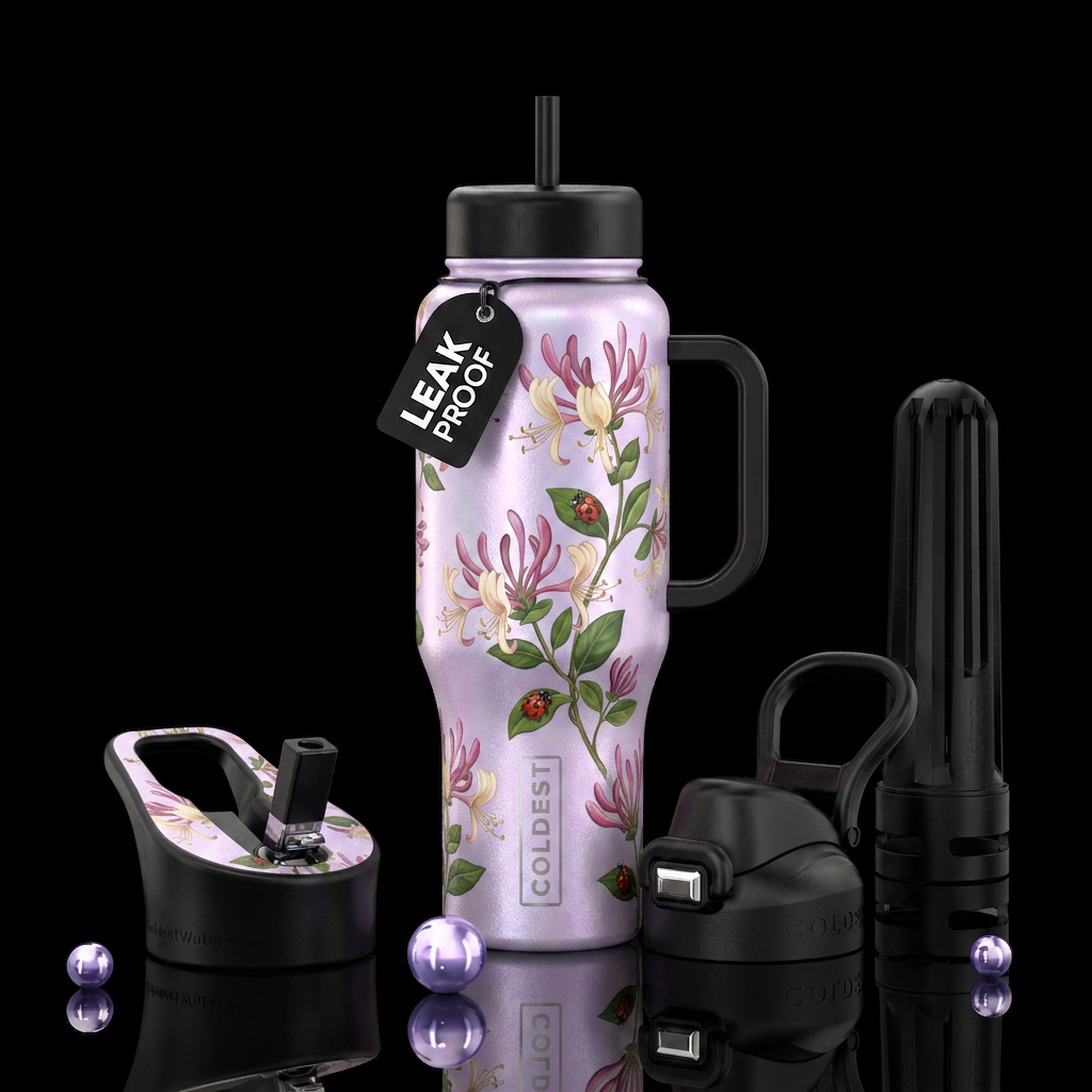 Honeysuckle Vine water bottle design