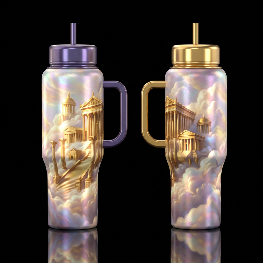 Mount Olympus water bottle design