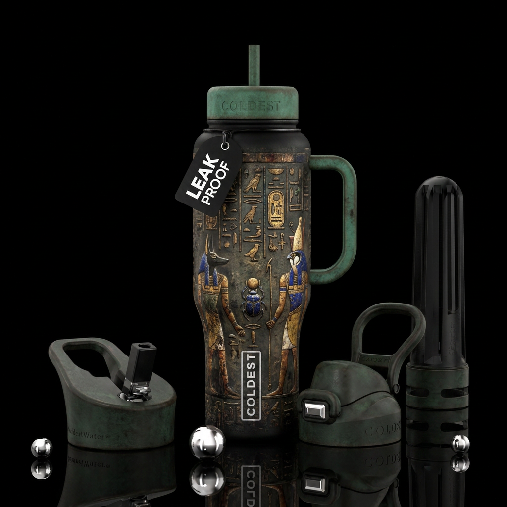 The Tomb water bottle design