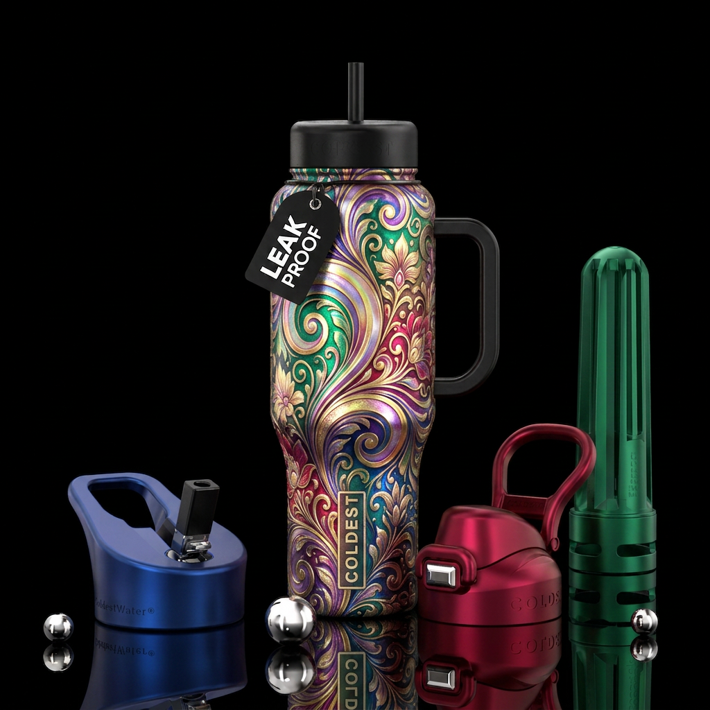 Shimmer Swirls water bottle design