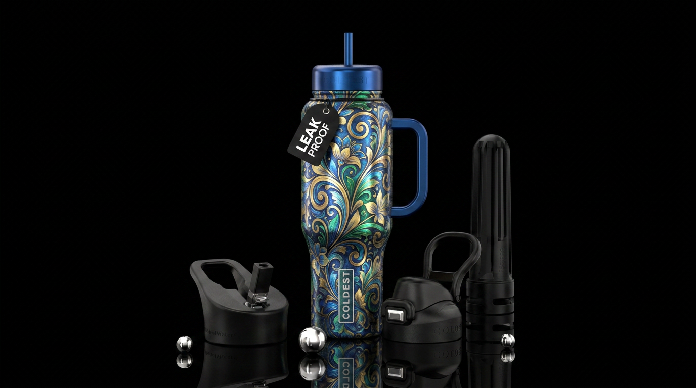 Shimmer Swirls 2 water bottle design