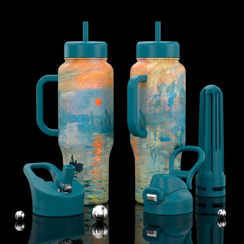 Monet water bottle design