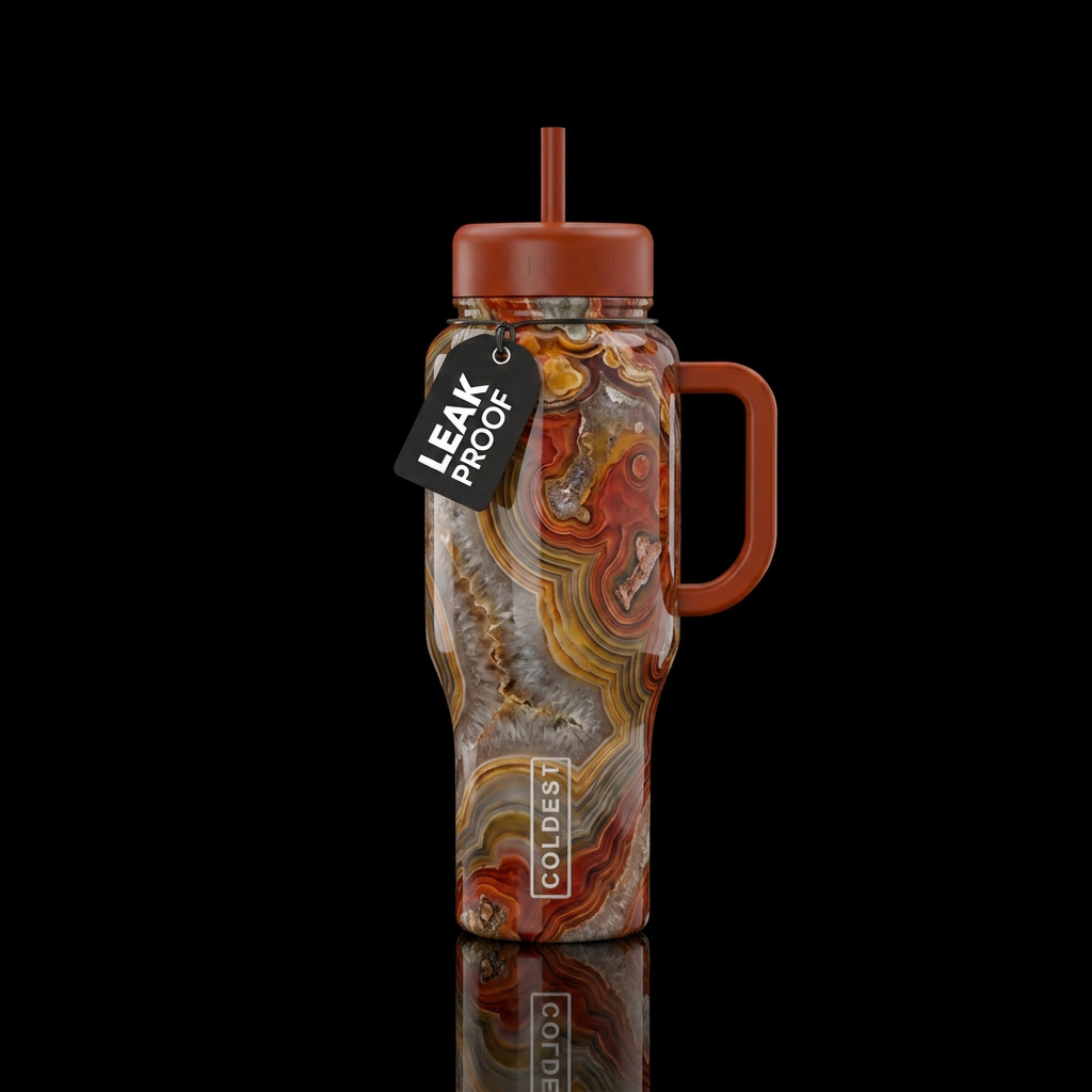Lake Superior Agate water bottle design