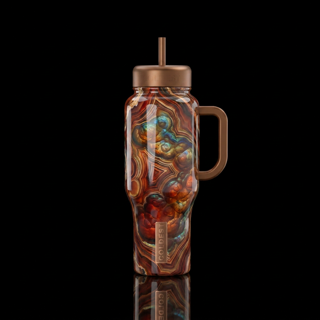 Fire Agate water bottle design