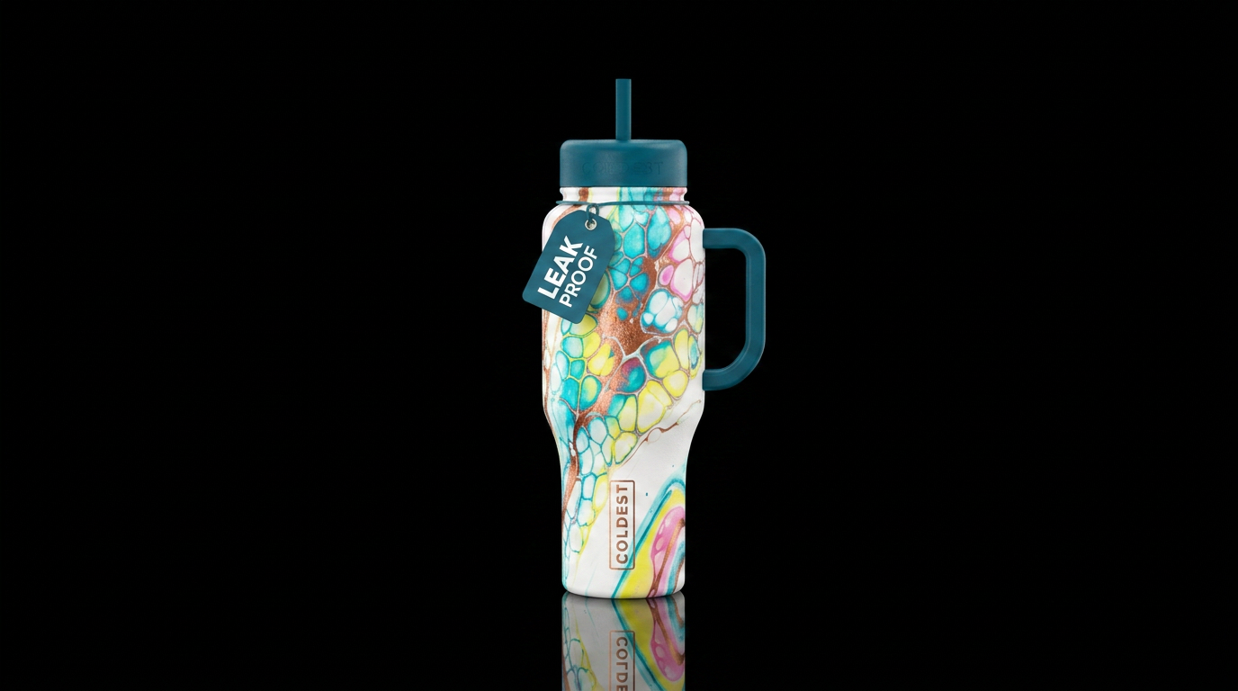 Blow out water bottle design