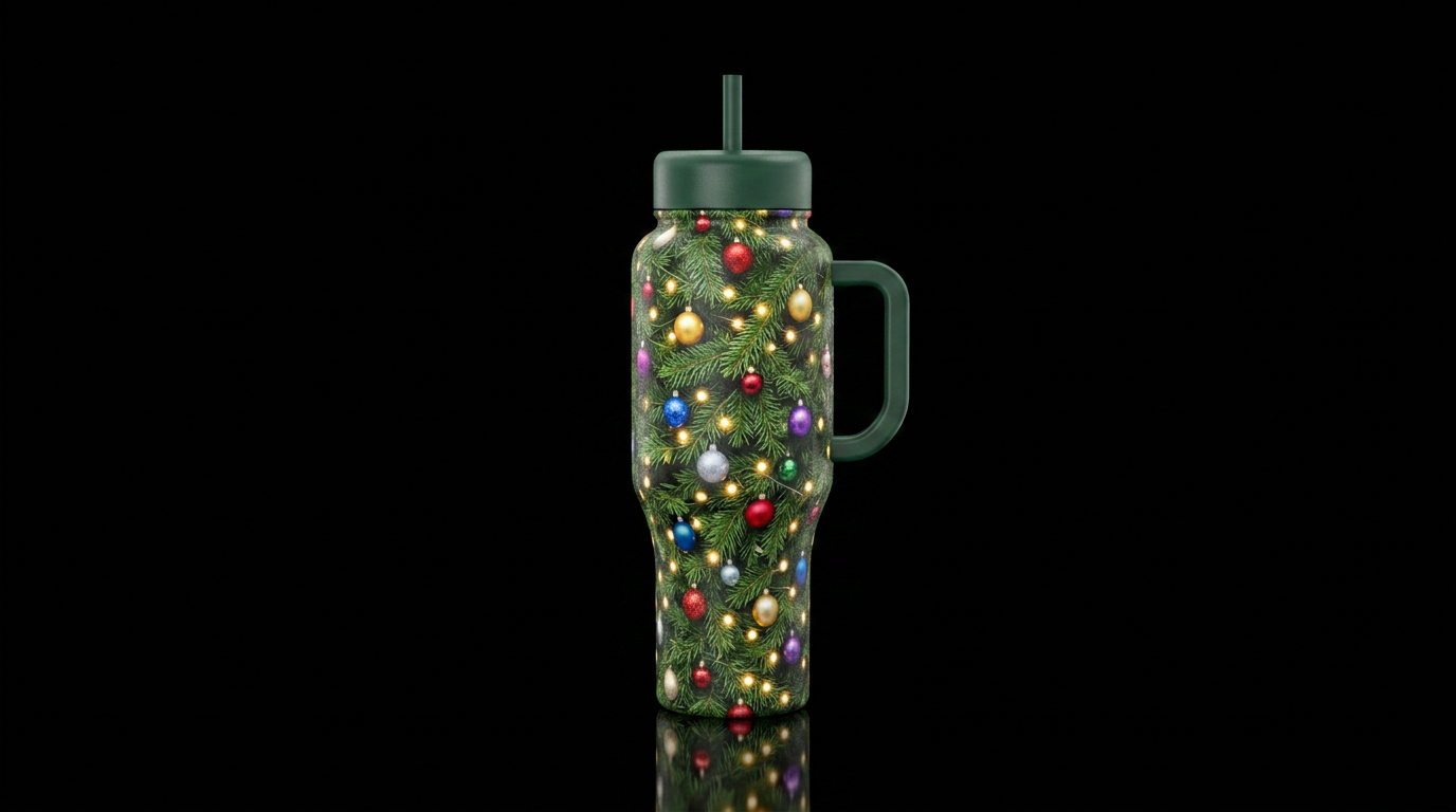 Christmas Tree water bottle design