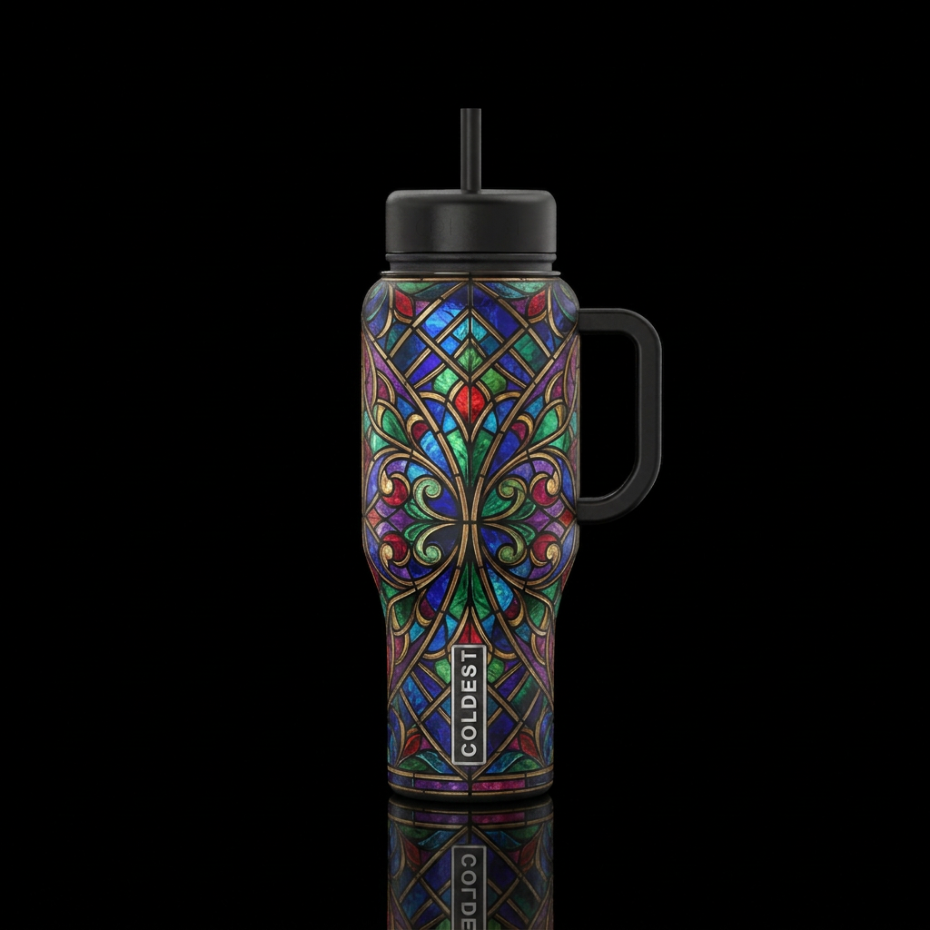 Stained Glass water bottle design