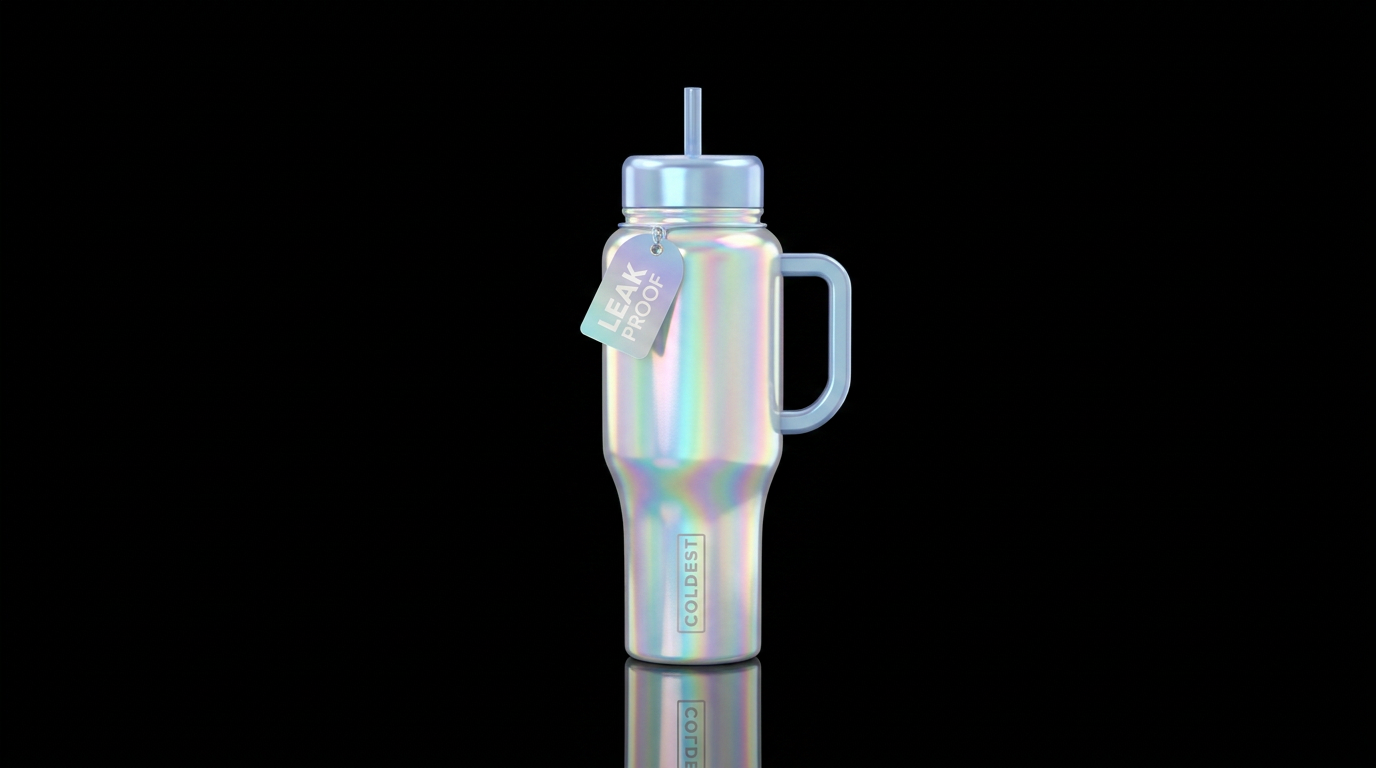Rainbow Moonstone water bottle design