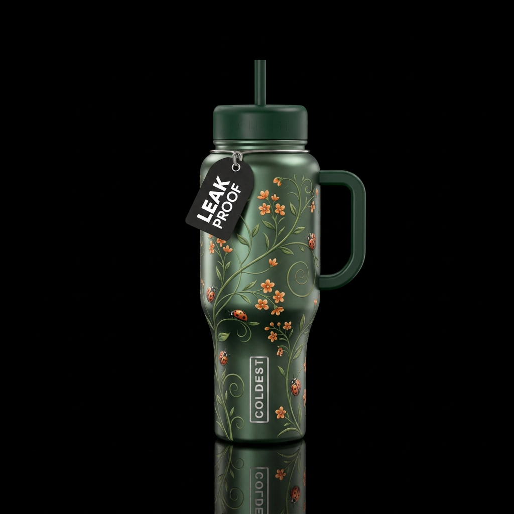 Orange Blossoms water bottle design