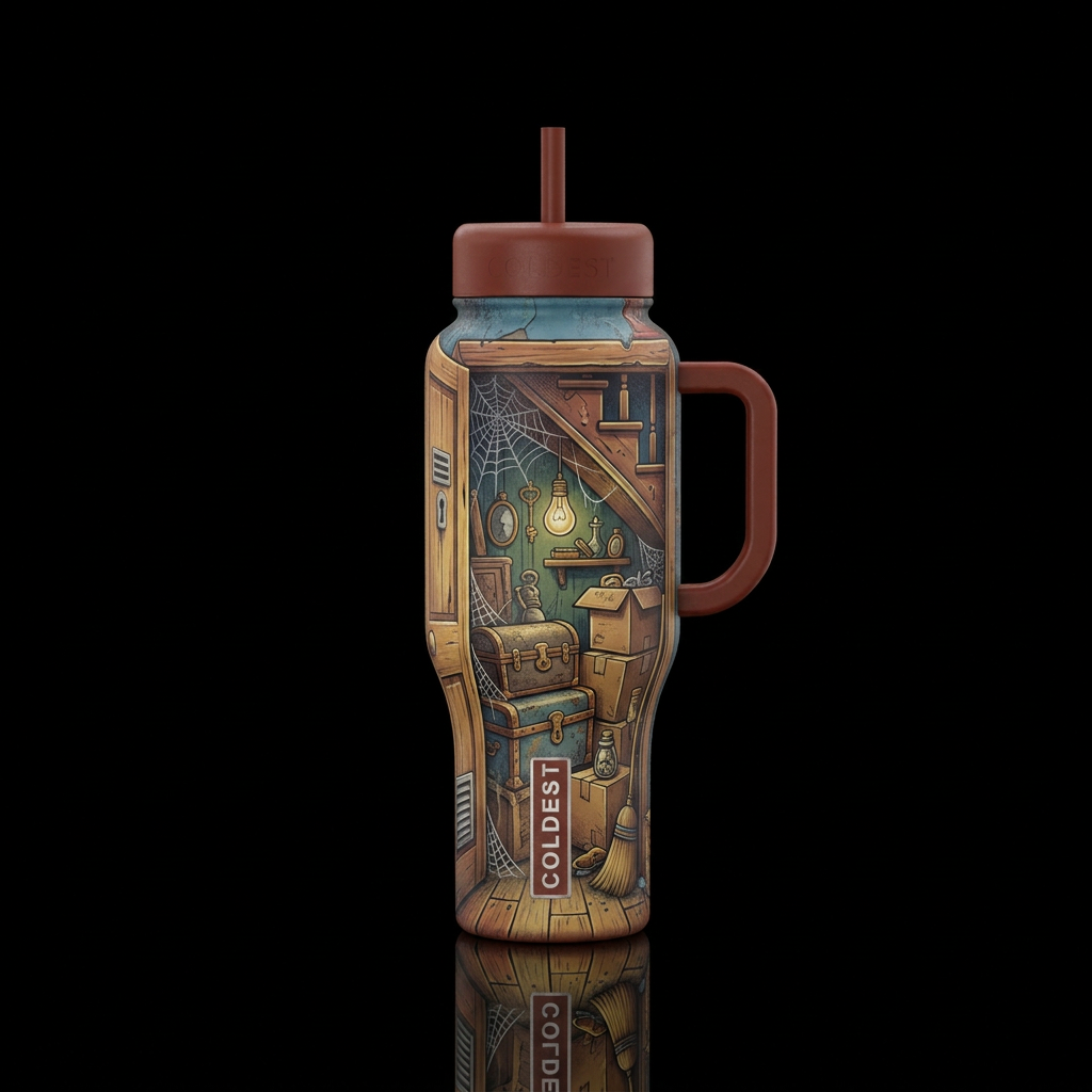 Cupboard under the stairs water bottle design