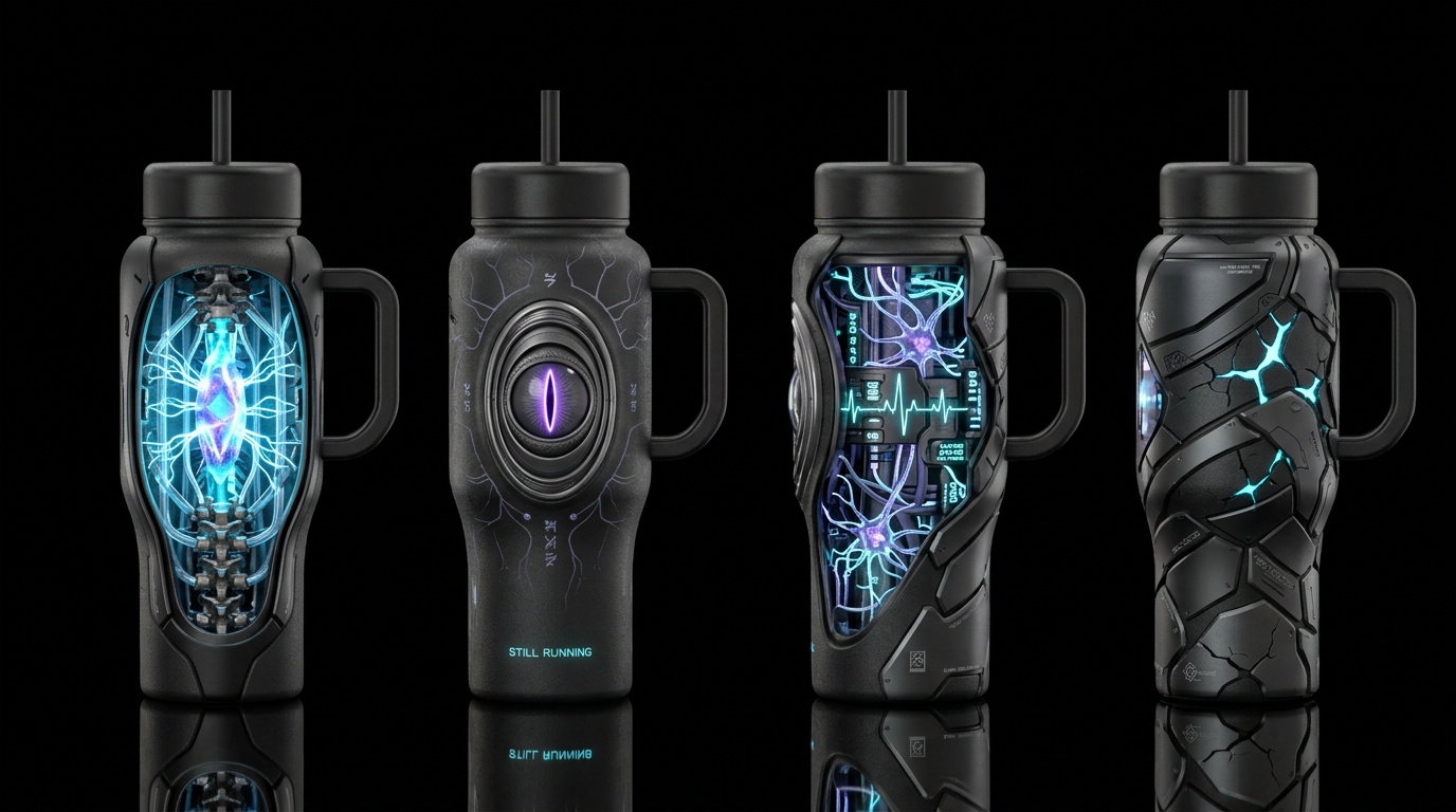 The Eyes Are Always Watching water bottle design